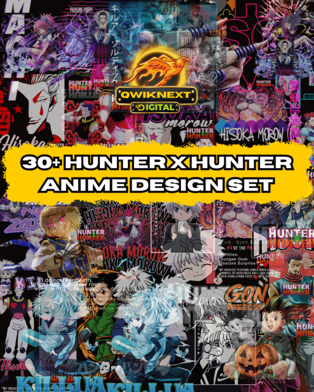 Hunter x Hunter Anime Design Set – 30+ Free PNGs for True Hunters Freebie