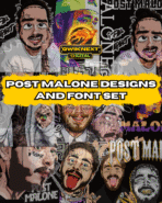 Post Malone Design & Font Set – Freebie Bundle for Creators & Fans