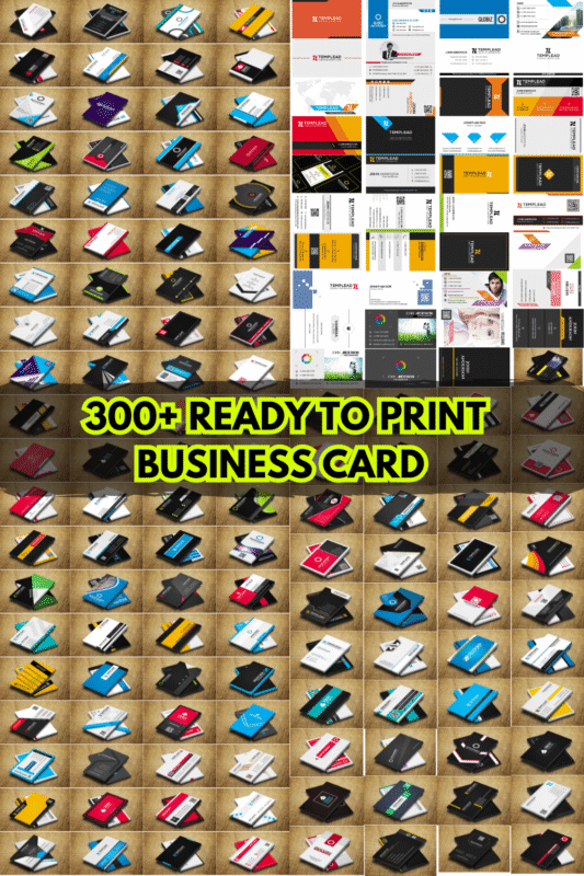 300 Ready to Print Business Card Templates – Editable Ready PSD Files for Personal & Business Use Print on Demand