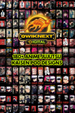 Jujutsu Kaisen POD Designs Bundle (180+ High-Resolution Anime Prints) – Fan-Inspired PNG Files for T-Shirts, Posters & Stickers