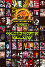 Anime Print-on-Demand Design Bundle – 100+ Fan-Inspired PNG Files for T-Shirts, Posters, Stickers & Cricut (Instant Download)