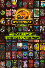 1111+ Streetwear T-Shirt Designs Mega Bundle – AI, PNG, SVG Files (Oversized Prints Included) for Print-on-Demand & Clothing Brands