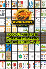 Cut and Paste Worksheets for Kids Bundle (1000+ Pages) | Scissor Skills, Cut & Glue, Puzzle Activities | KDP POD Printable | Instant Download