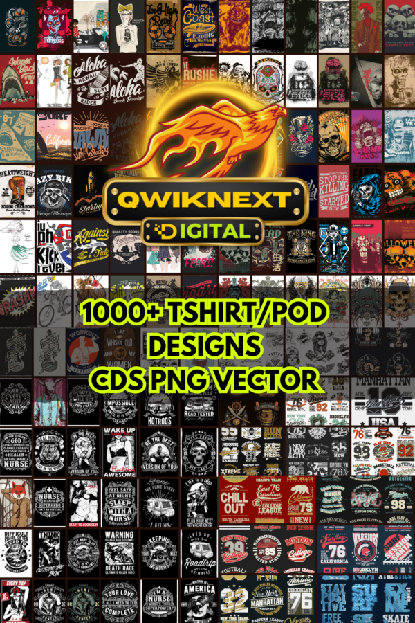 1000+ T-Shirt Designs Mega Bundle – High-Resolution PNG & Vector Files for Print-on-Demand Sellers | Instant Download