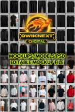 PSD T-Shirt Mockup Bundle – Editable Clothing Mockups & PNG Models Pack for Print-on-Demand & Apparel Brands