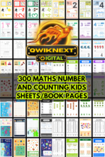 Kids Math Worksheets Bundle 300+| Number Tracing, Counting & Activity Sheets (PDF) | Preschool Learning Printable | Instant Download