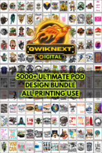 8000+ Ultimate Print-on-Demand Design Bundle – High-Resolution PNG & Vector Files for T-Shirts, Stickers, Mugs & Merch | Instant Download