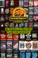 🚀 50+ Retro T-Shirt Designs Bundle – Vintage Graphics Pack (EPS, PNG, JPG) for Print-on-Demand & Commercial Use