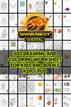 Coloring Worksheets for Kids Bundle (500+ Pages) | Drawing, Trace & Color, Dot-to-Dot, Activities | KDP POD Printable | Instant Download
