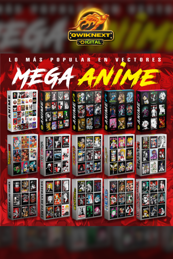 MEGA Anime Bundle – 1000+ Designs Pack | T-Shirts, Mugs, Posters, Vectors | Ultimate Print-On-Demand Business Kit