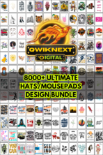 8000+ Hat & Mousepad Design Bundle – High-Resolution PNG & Vector Files for Caps, Desk Mats & Print-on-Demand | Instant Download