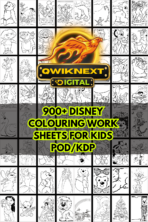 Disney Colouring Pages Bundle – 900+ Kids Coloring Sheets for POD/KDP (Printable Digital Download)