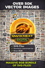 Vector 50,000+ SVG Mega Bundle – 8GB Vector Designs for Print on Demand, Cricut, T-Shirts & Digital Products