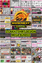 2 Lakh T-Shirt Design Bundle – 200,000+ PNG & SVG Designs for Print-on-Demand, Streetwear & Merch | Instant Download